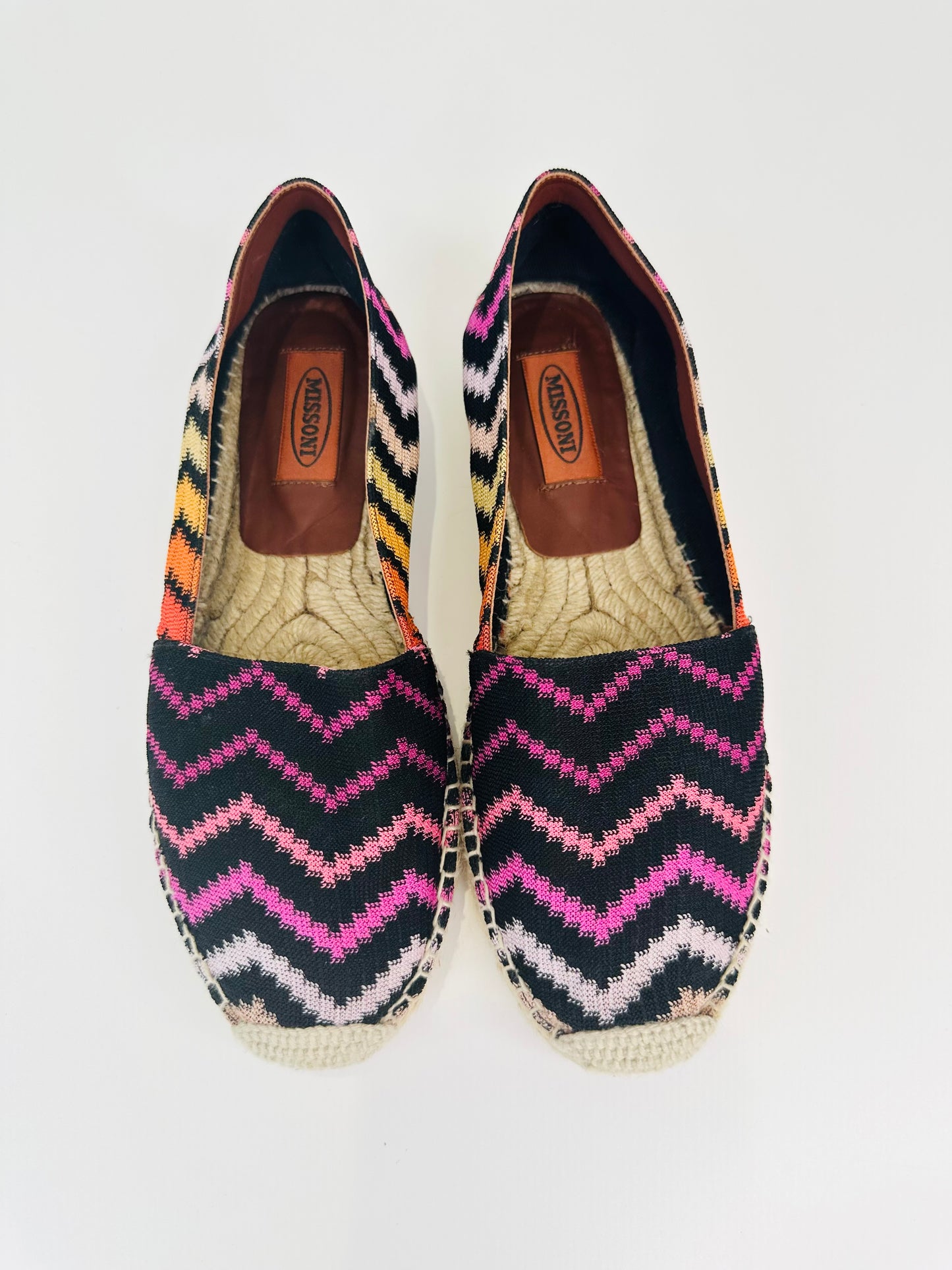 Chevron Knit Espadrilles - Size 38