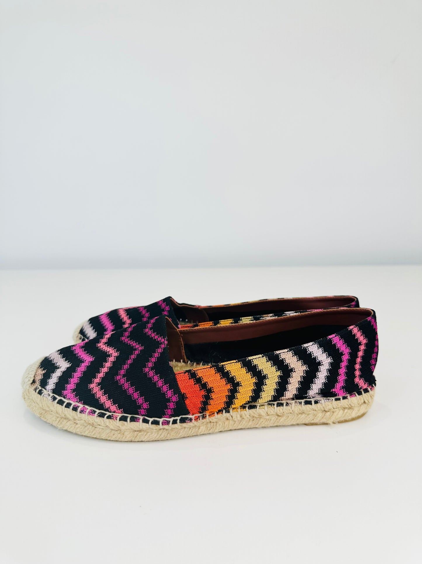 Chevron Knit Espadrilles - Size 38