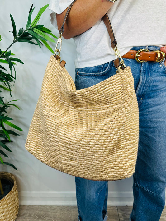 Raffia Hobo Bag