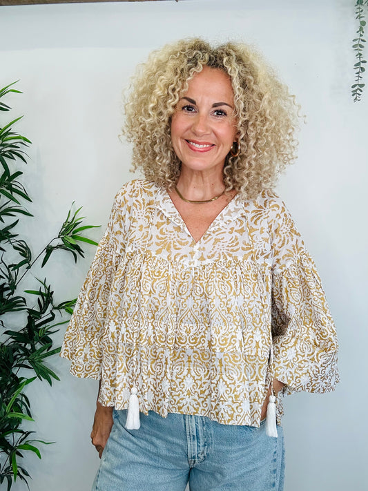 Maori Cotton Blouse - Size 10