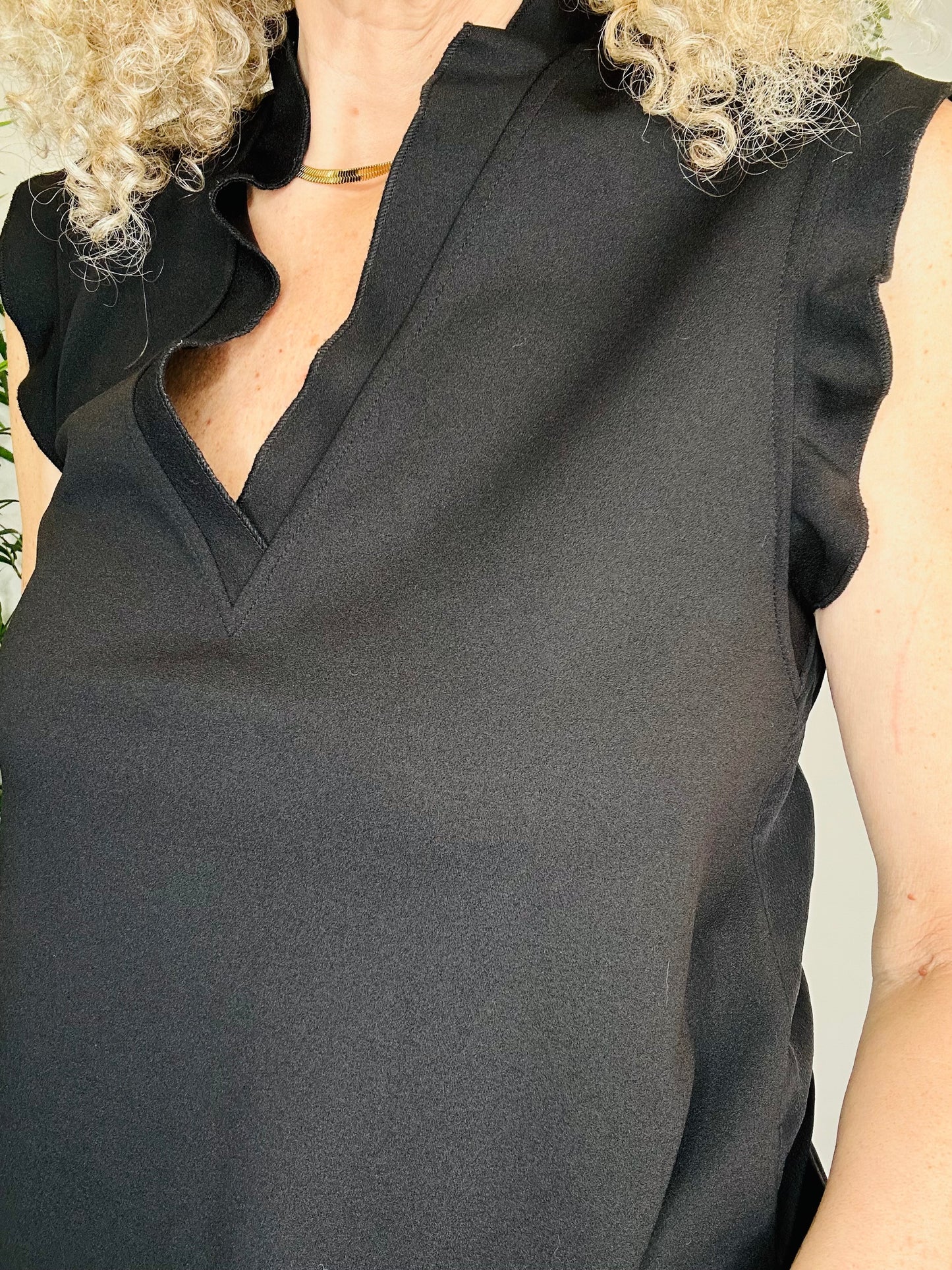 Frill Sleeveless Top - Size 2