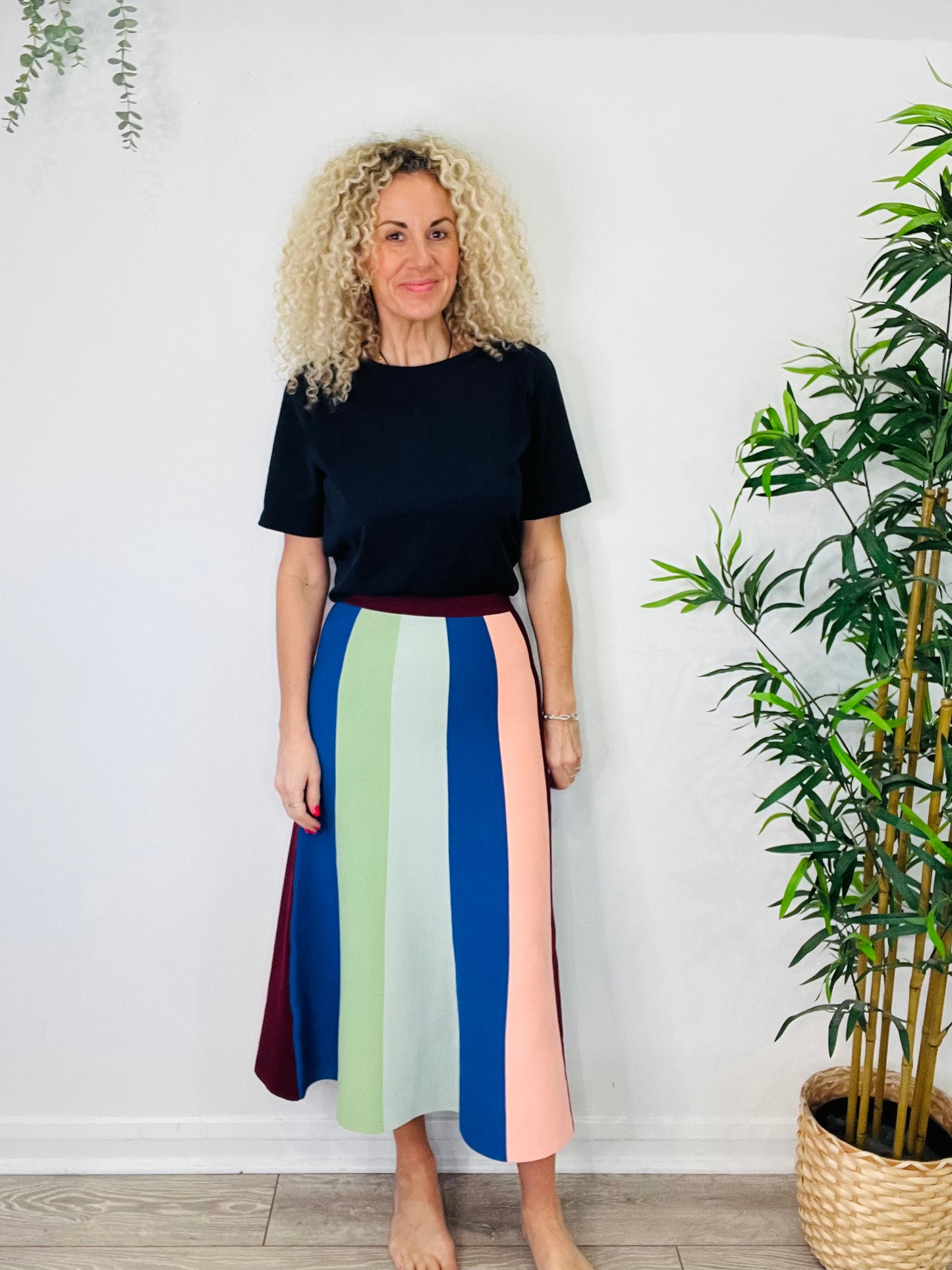 Striped Knitted Skirt - Size S