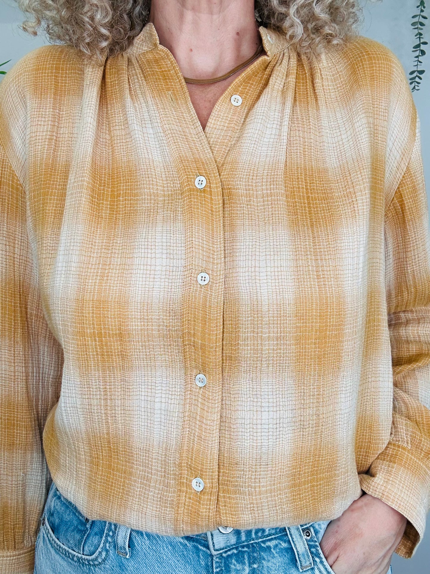 Check Cotton Shirt - Size S