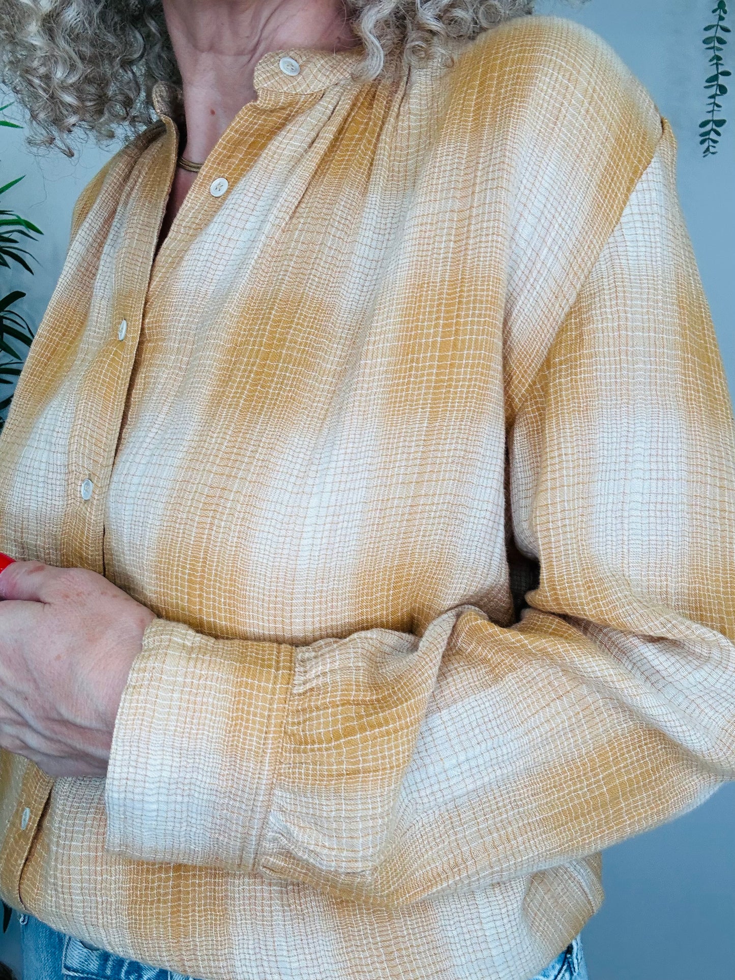 Check Cotton Shirt - Size S