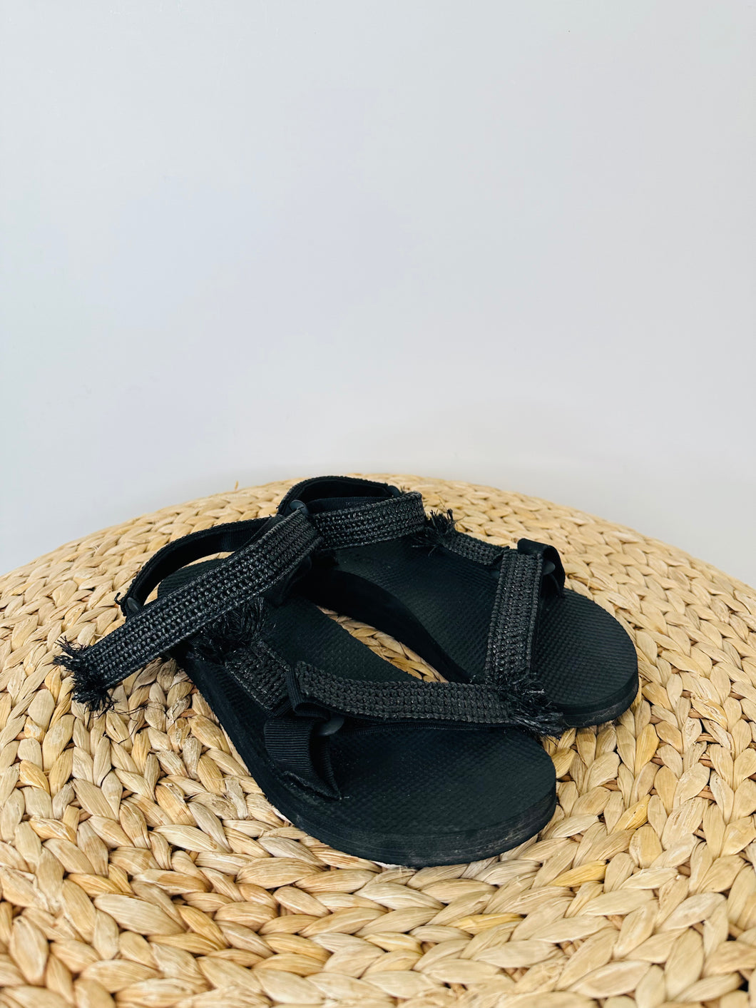 Raffia Trekky Sandals - Size 38