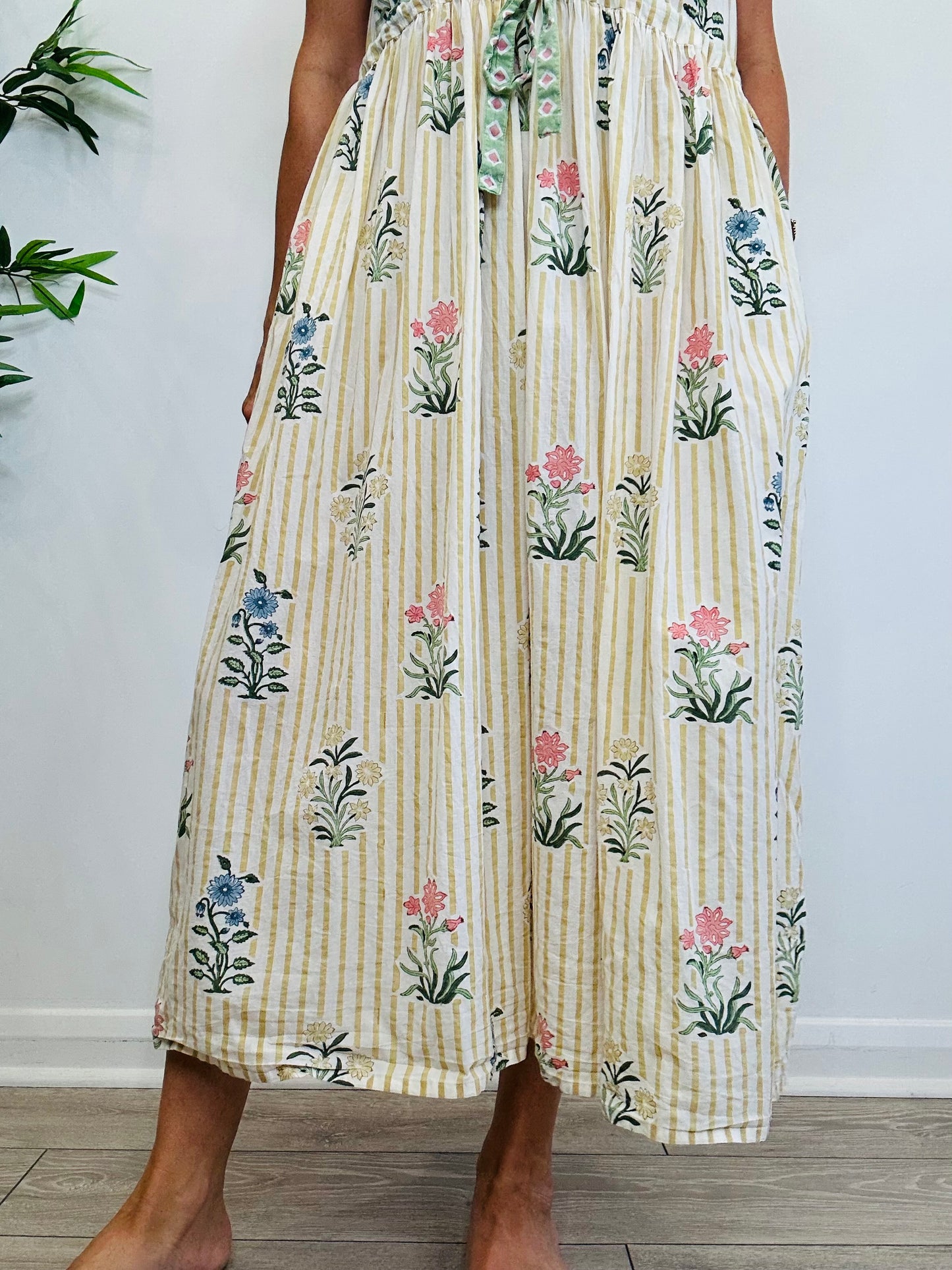 Striped Cotton Dress - Size L