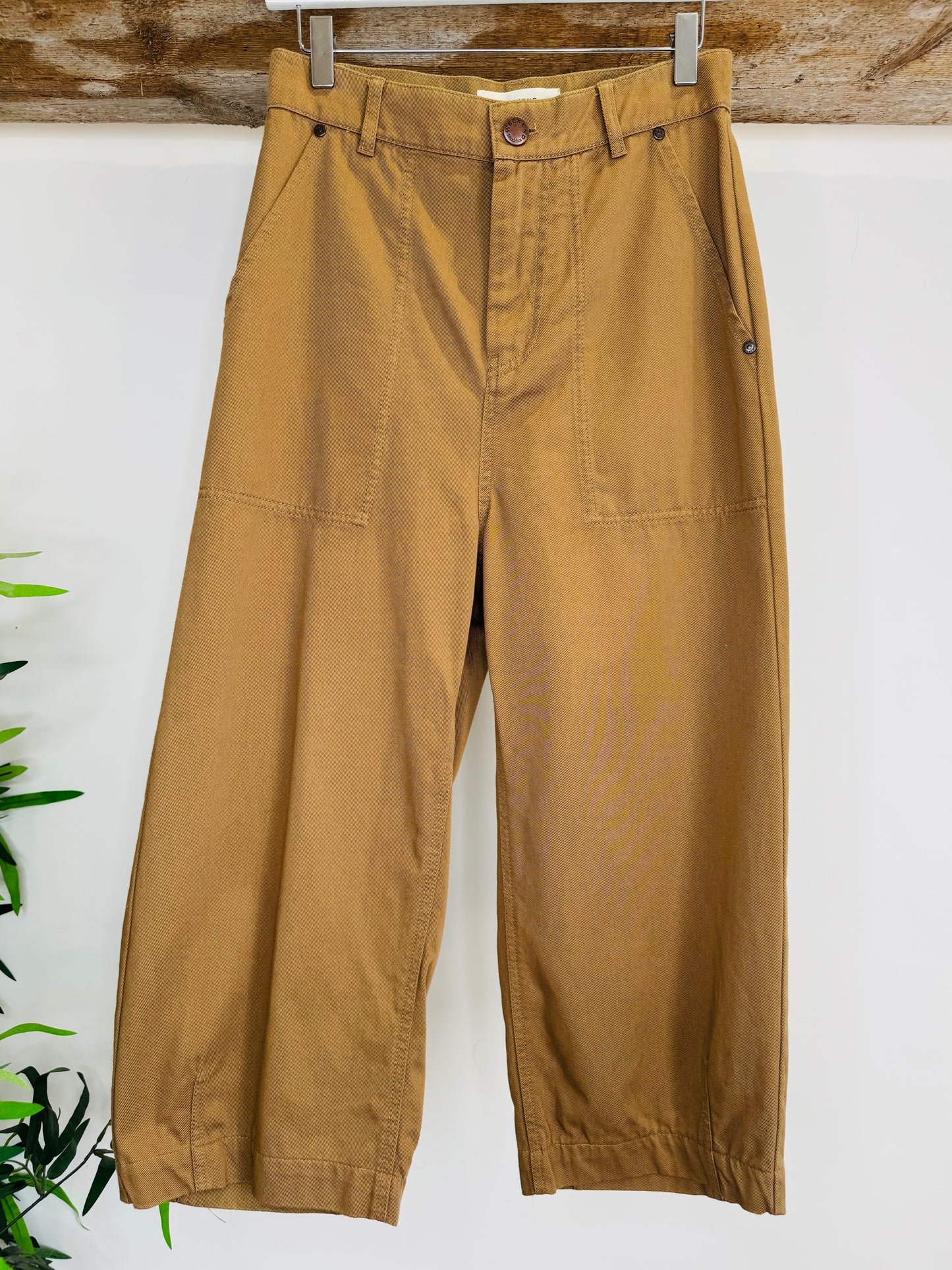 Cropped Cotton Trousers - Size 6