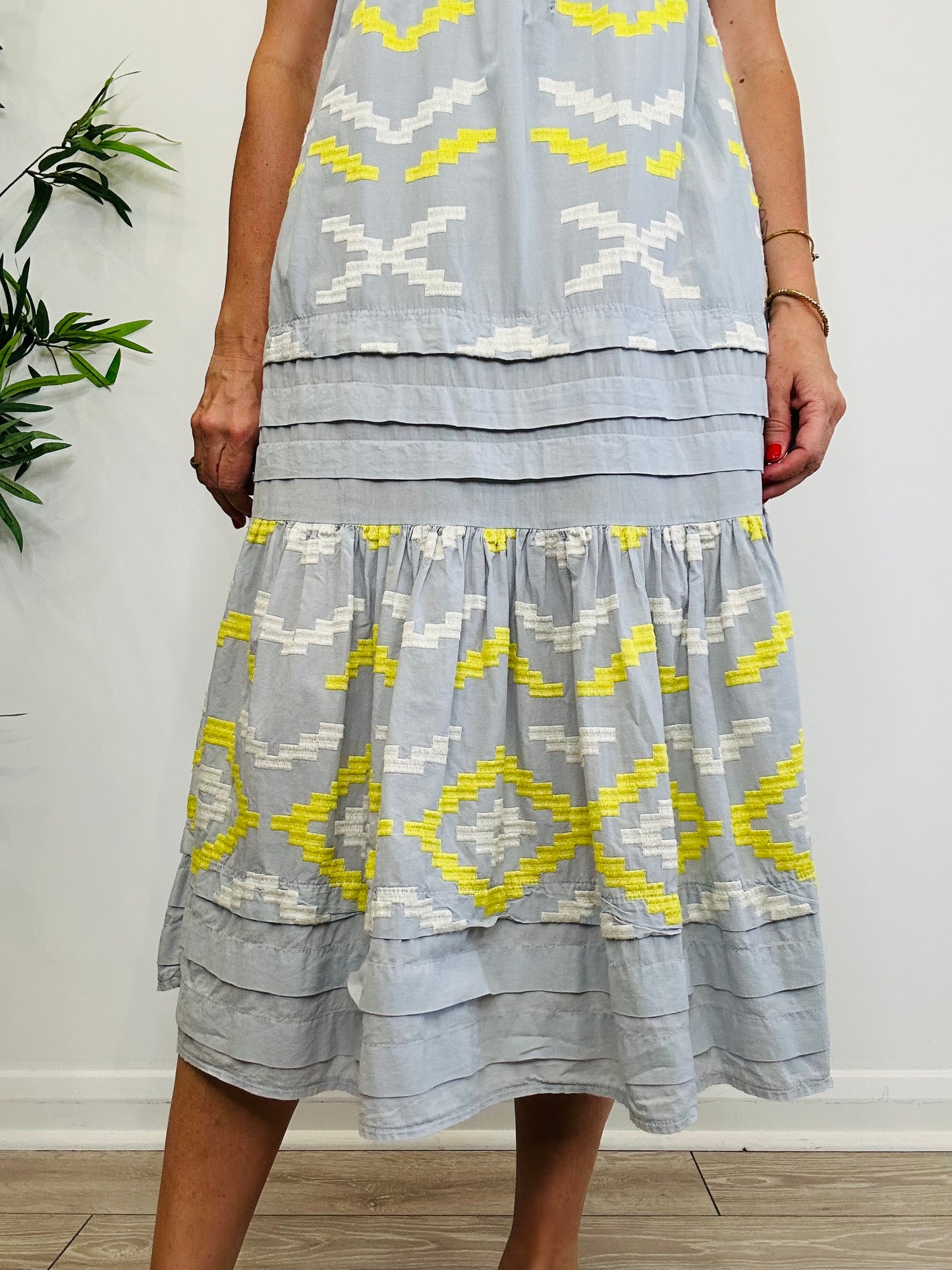 Embroidered Cotton Dress - Size XS