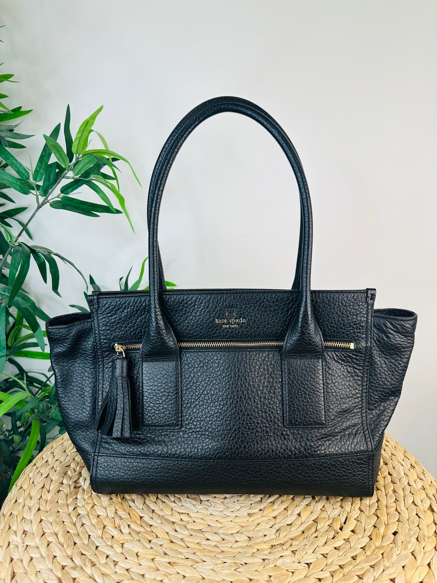 Grained Leather Tote