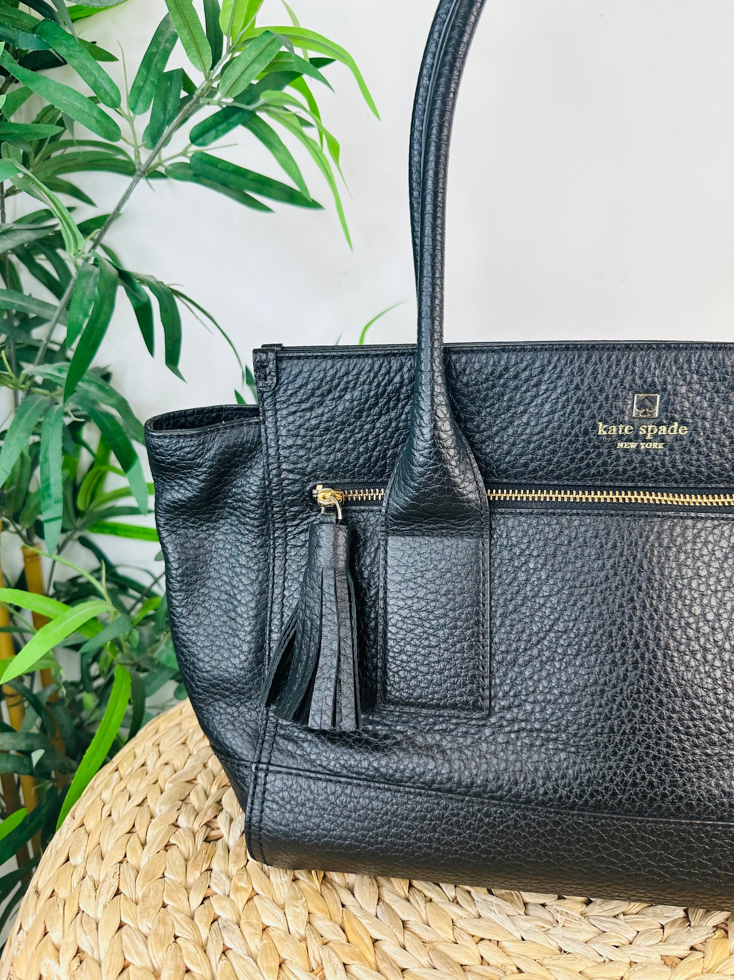 Grained Leather Tote