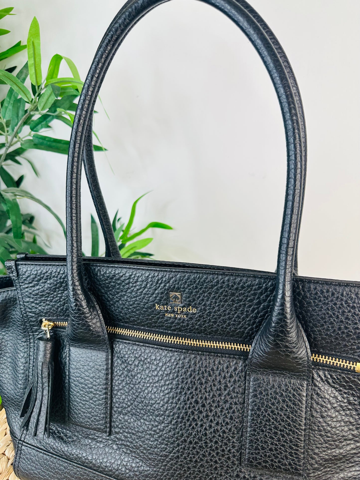 Grained Leather Tote