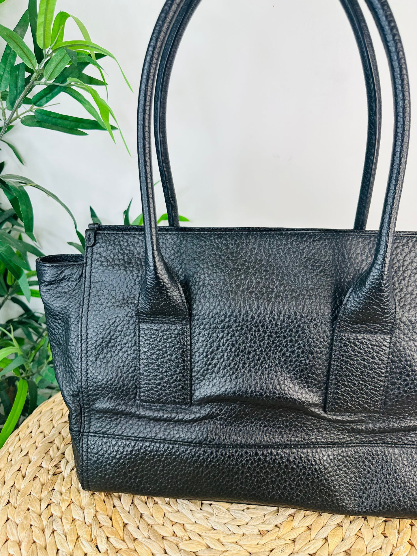 Grained Leather Tote