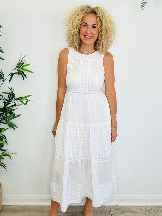 Embroidered Cotton Dress - Size 10