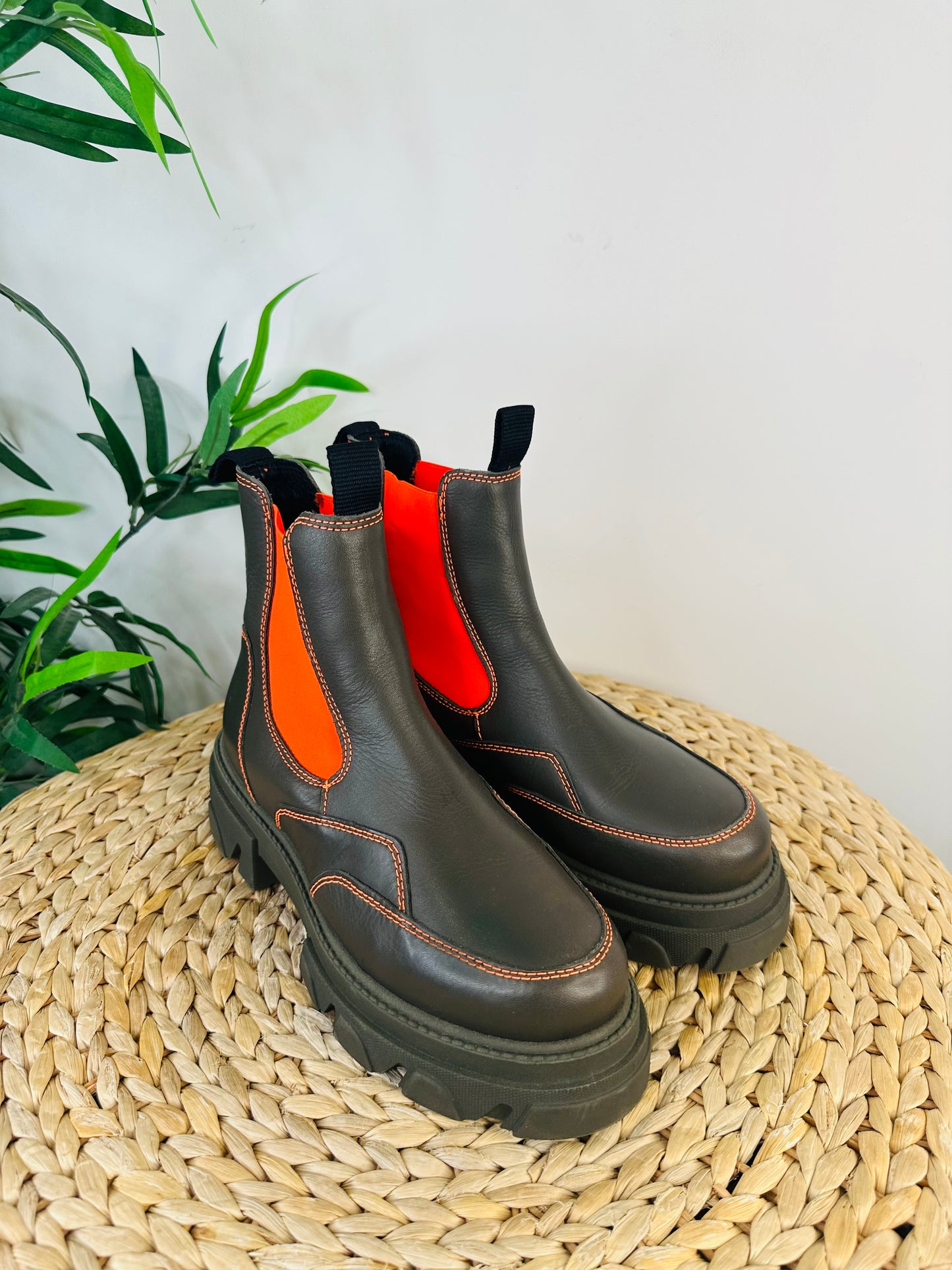 Chunky Leather Boots - Size 40