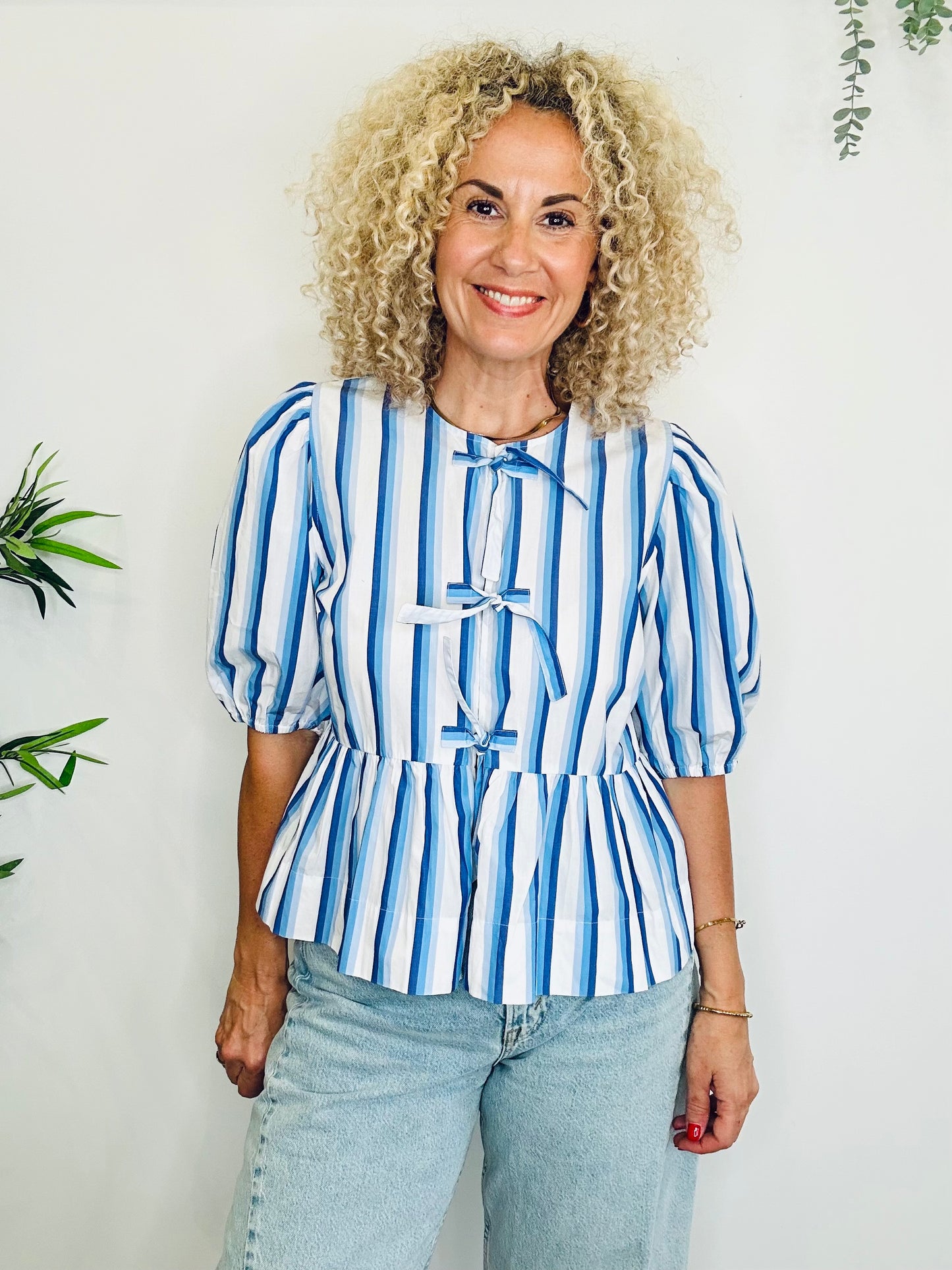 Striped Cotton Top - Size 38