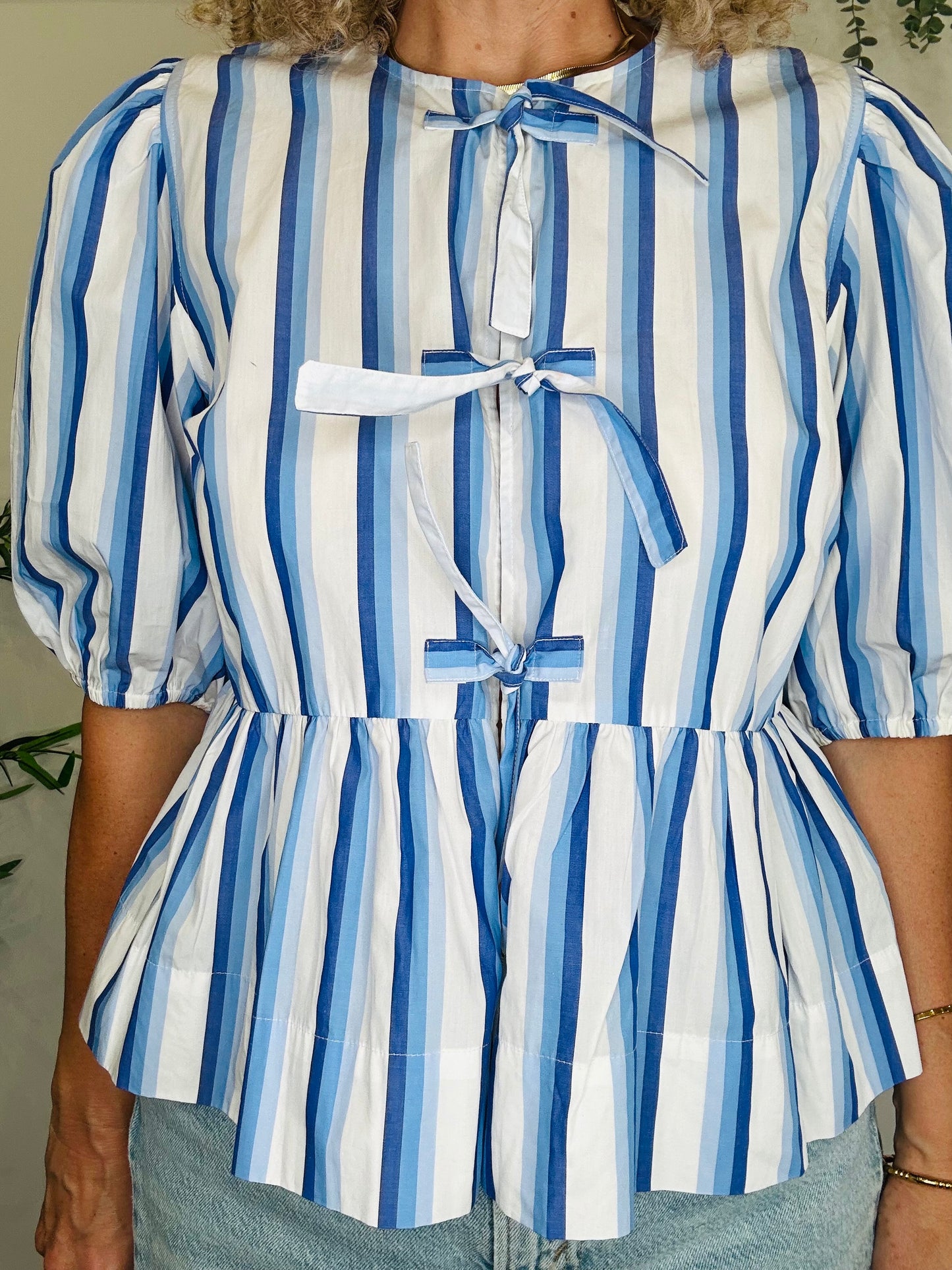 Striped Cotton Top - Size 38