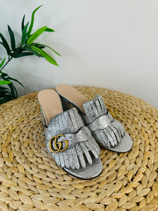 Marmont Fringed Mules - Size 37.5