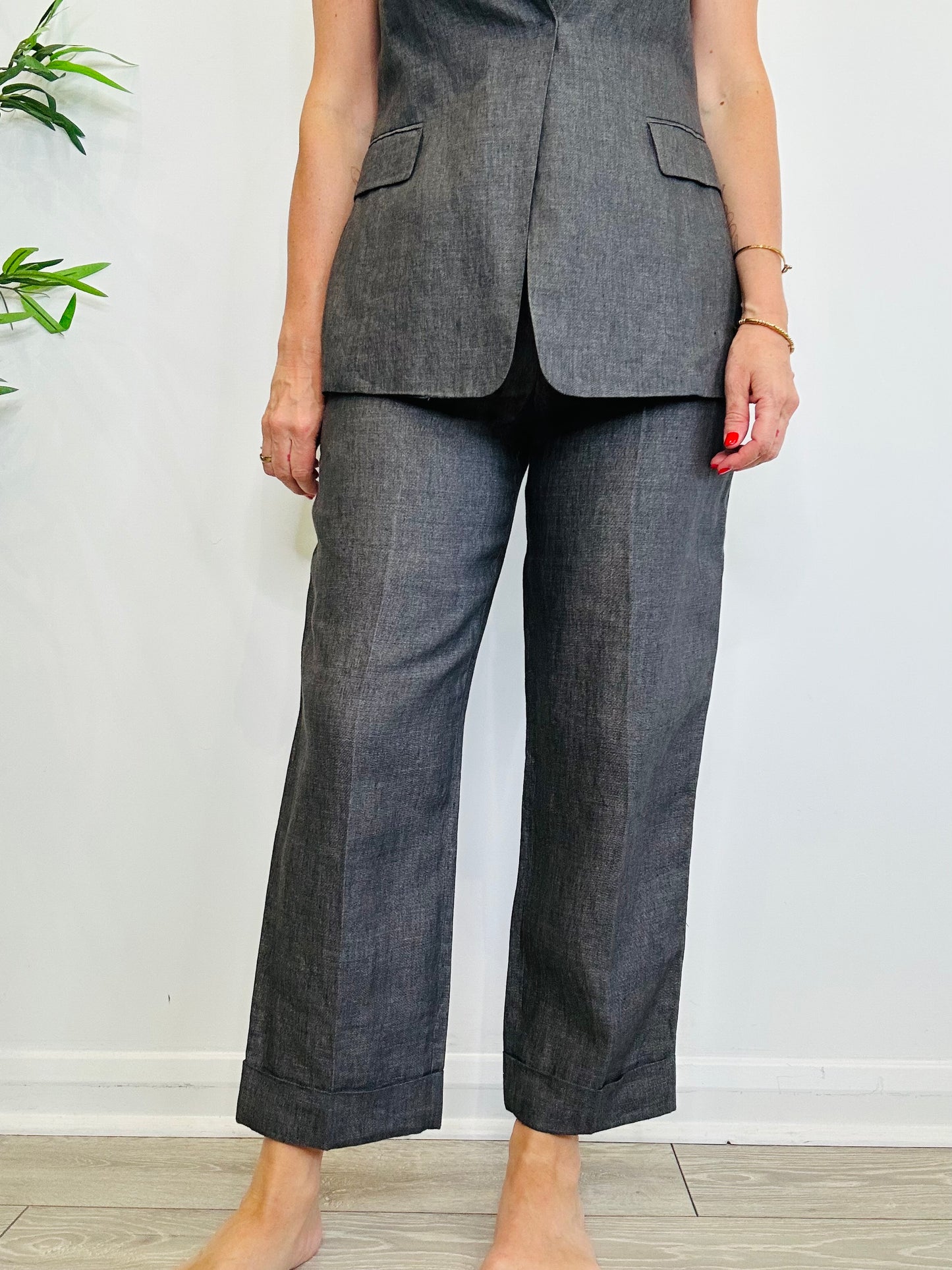 Linen Waistcoat & Trouser Set - Size 10