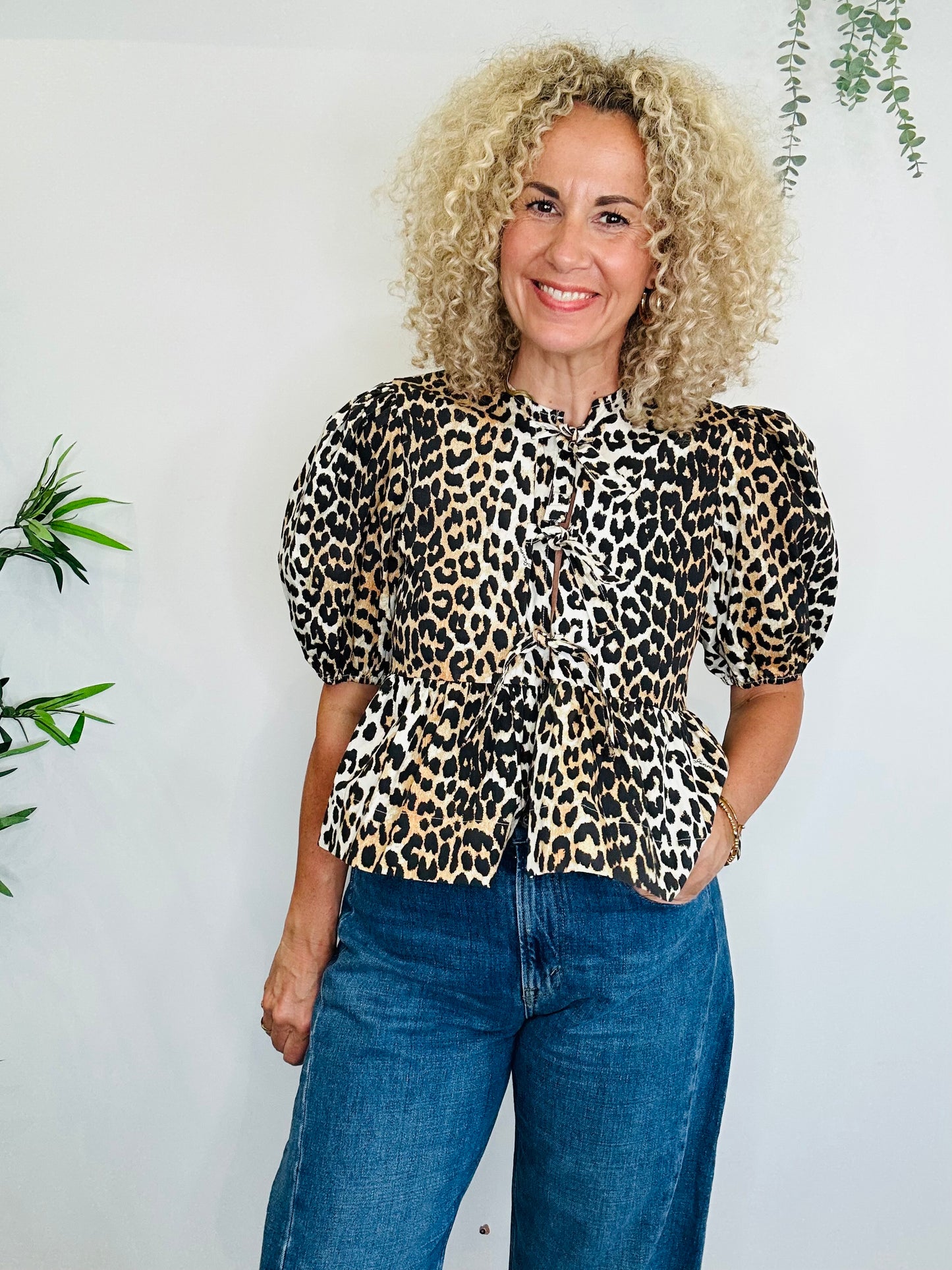 Leopard Print Top - Size 38