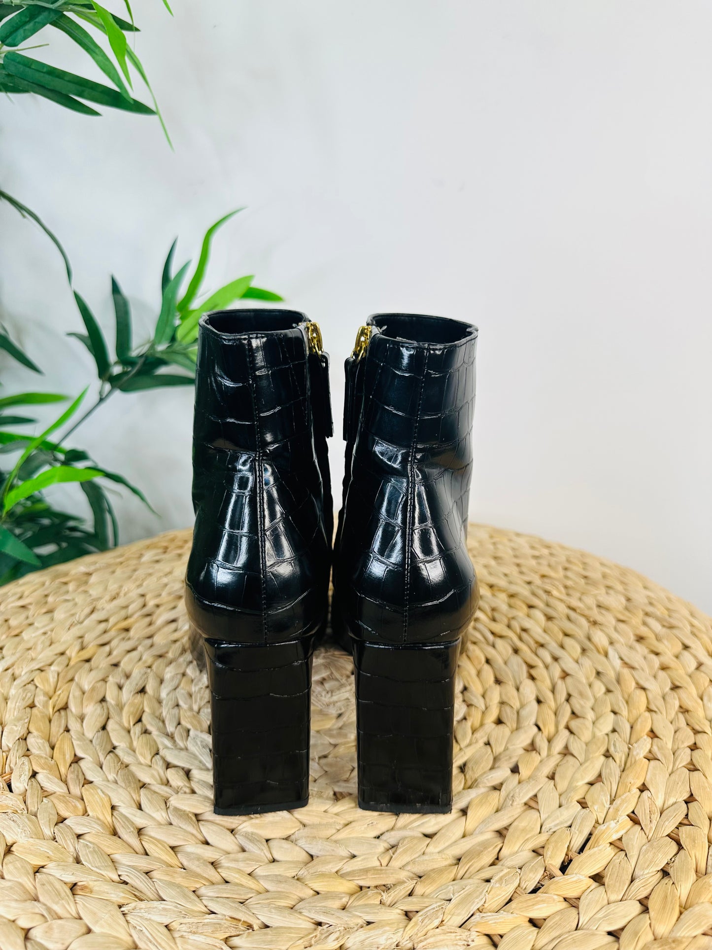 Moc Croc Leather Boots - Size 38