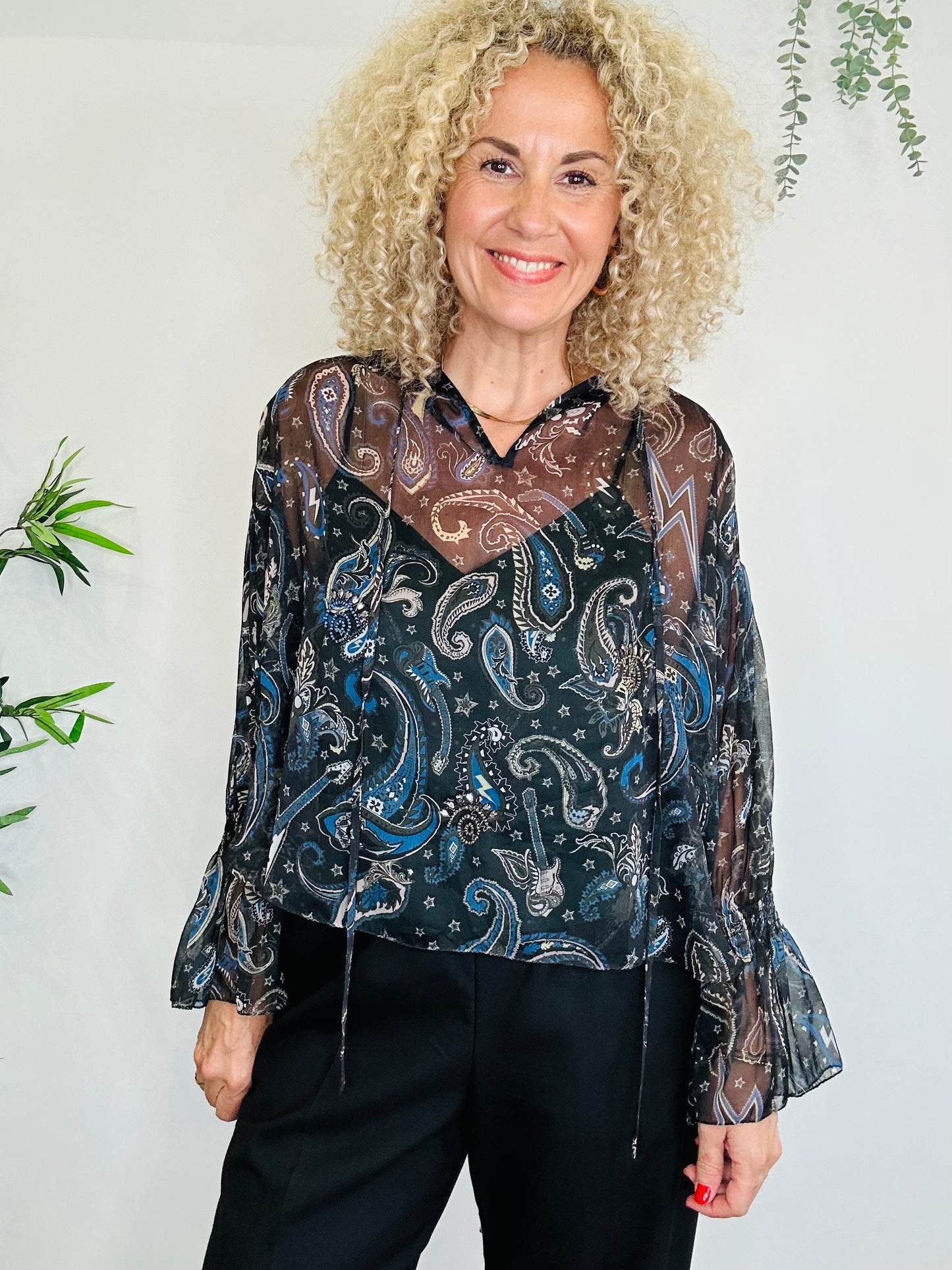 Paisley Print Blouse - Size S