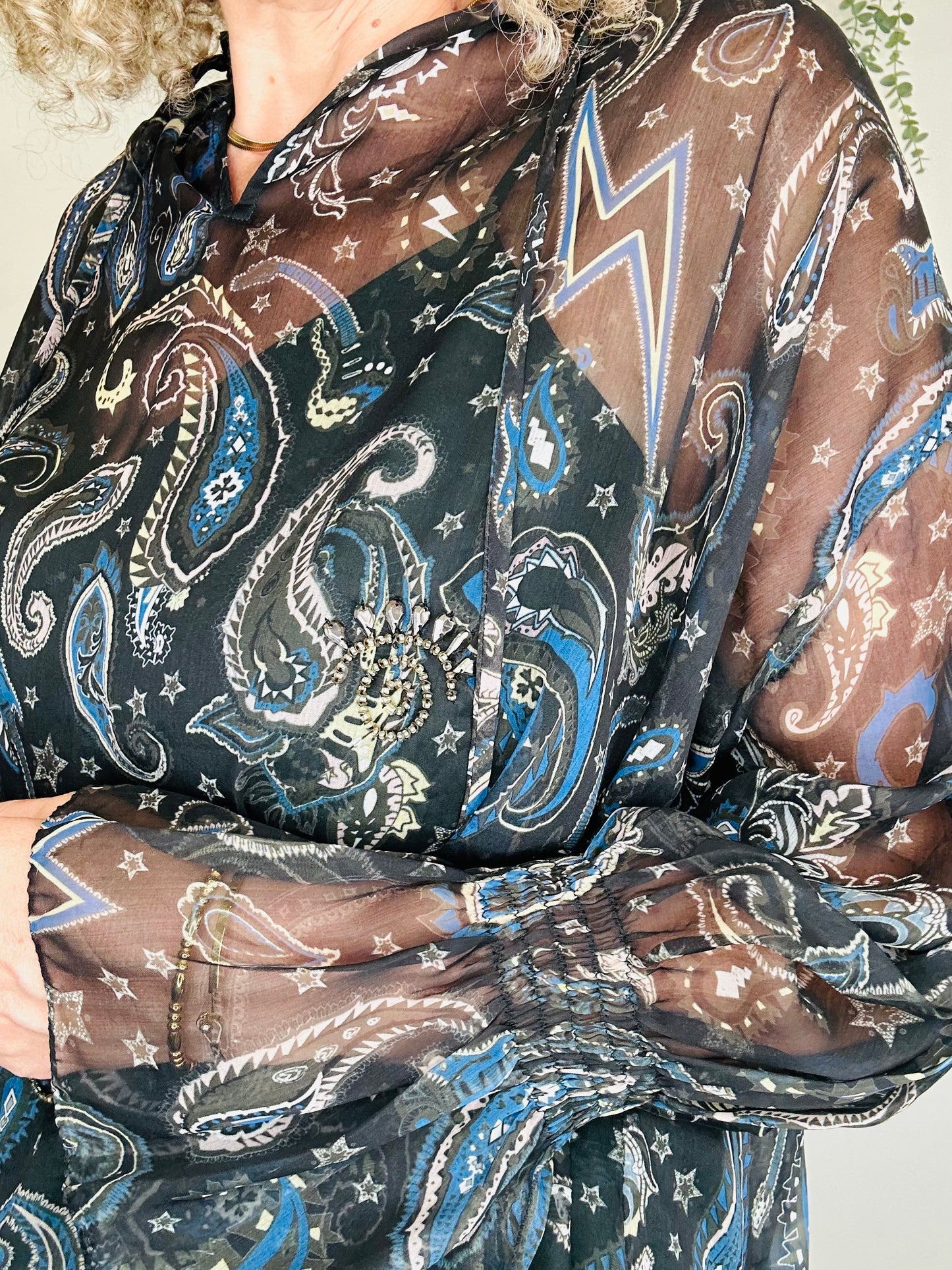 Paisley Print Blouse - Size S