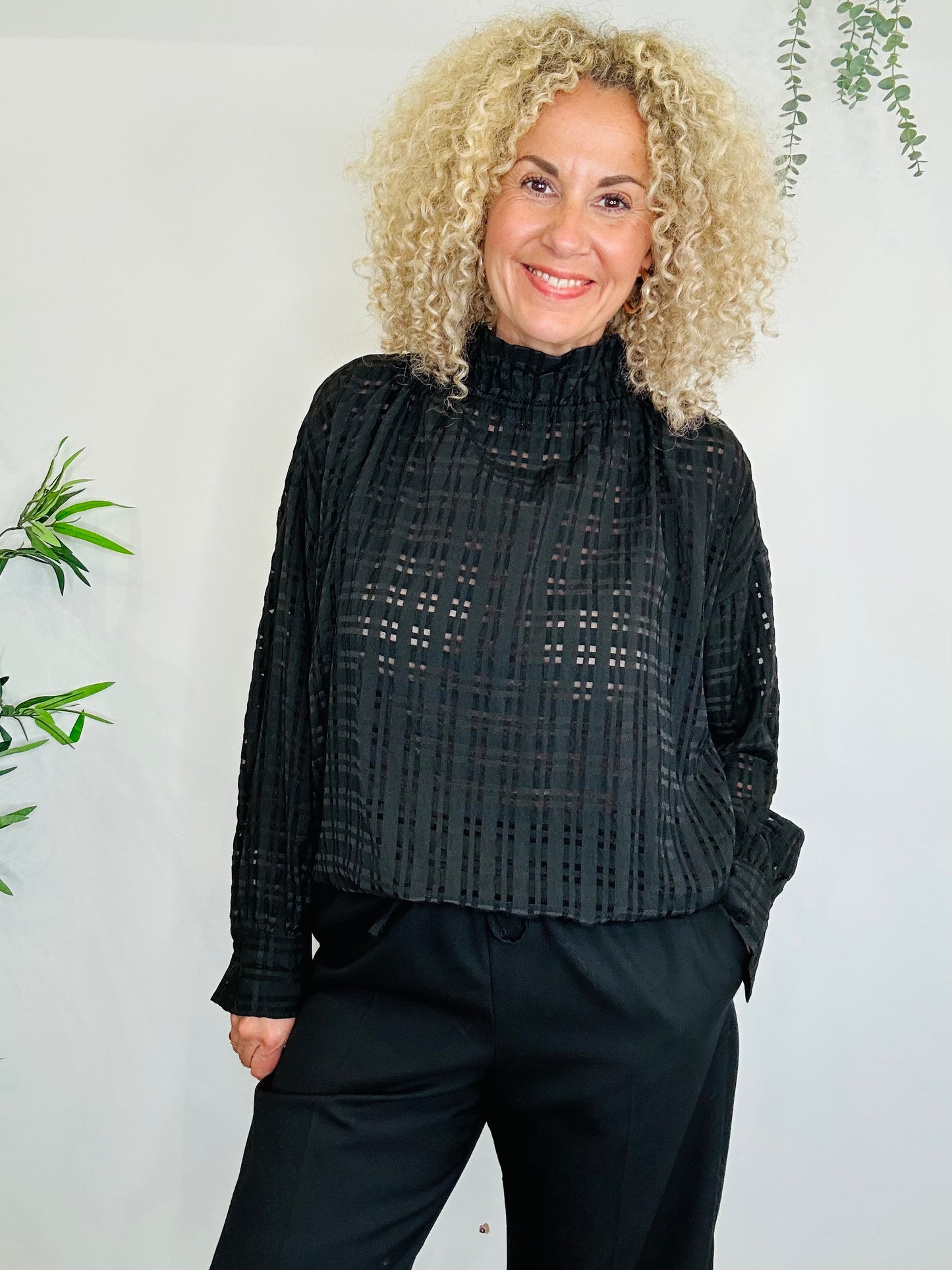 Check Blouse - Size XS