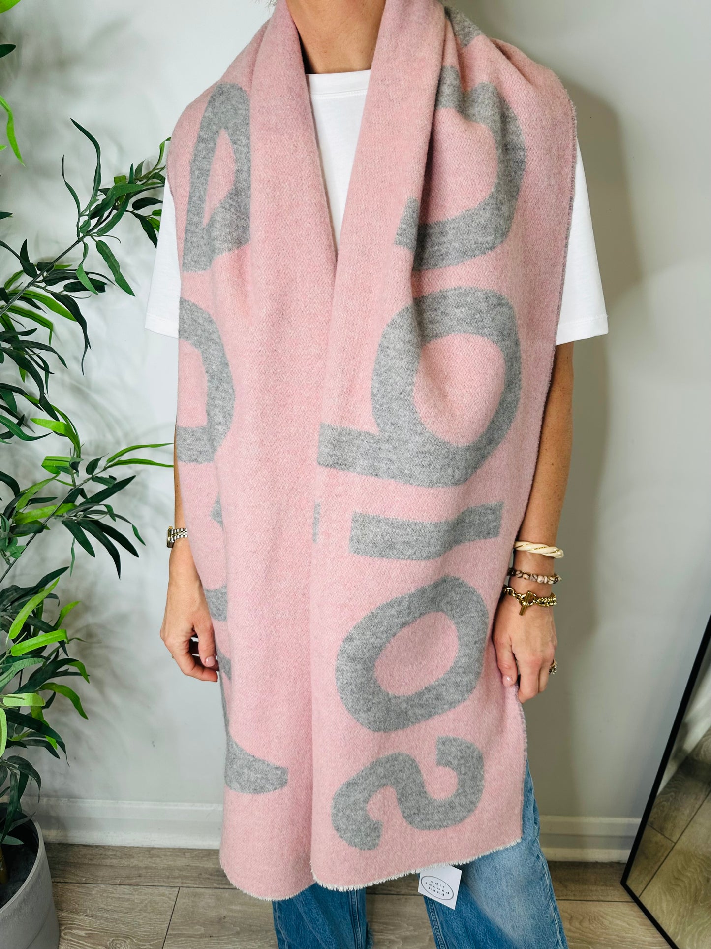 Logo Wool Scarf