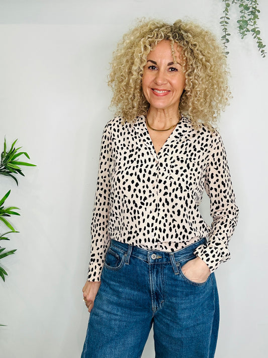 Silk Patterned Shirt - Size S