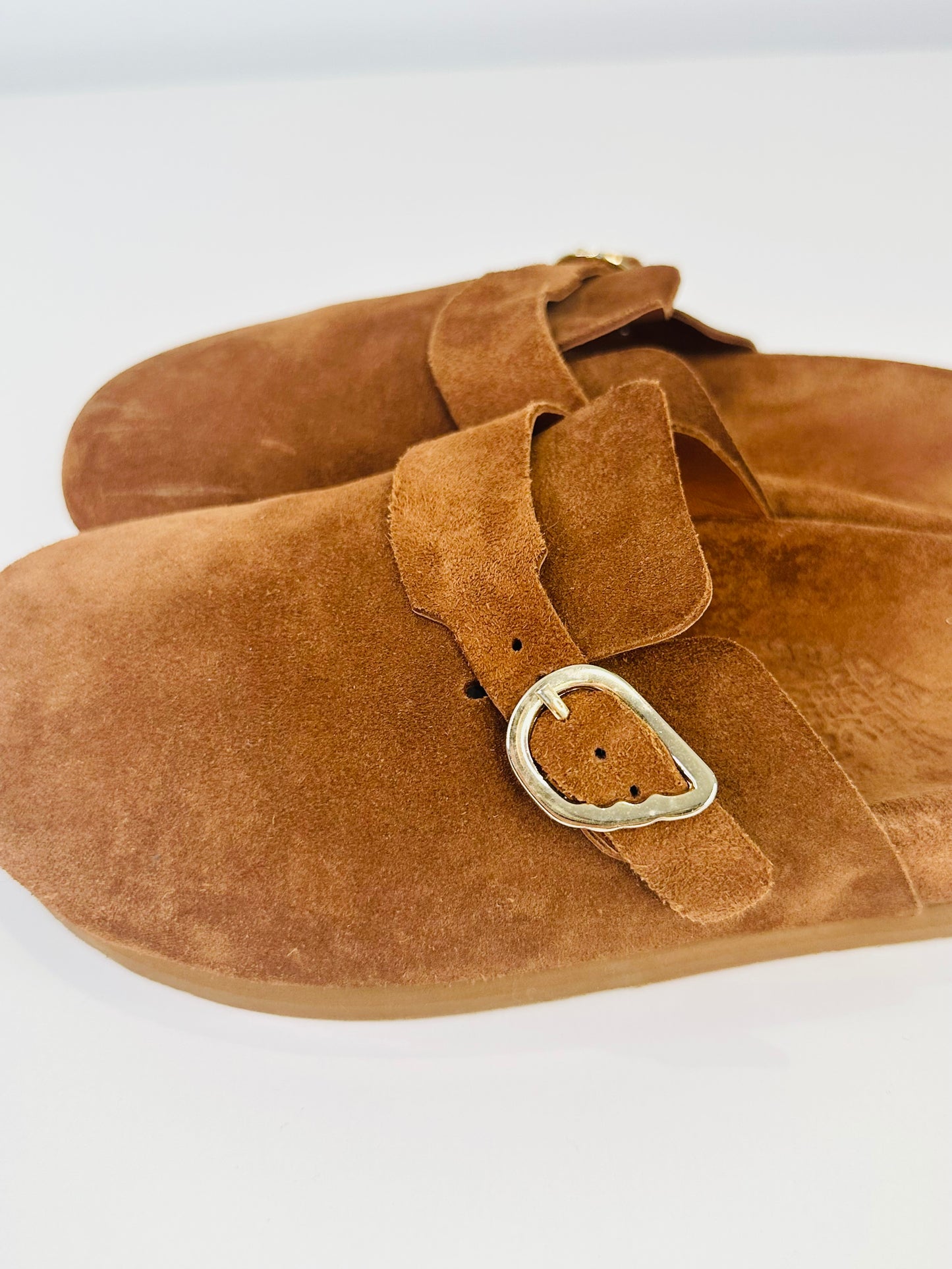 Suede Mules - Size 36