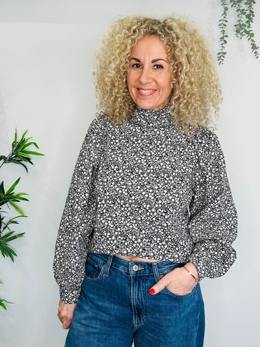 Floral Cotton Blouse - Size 10