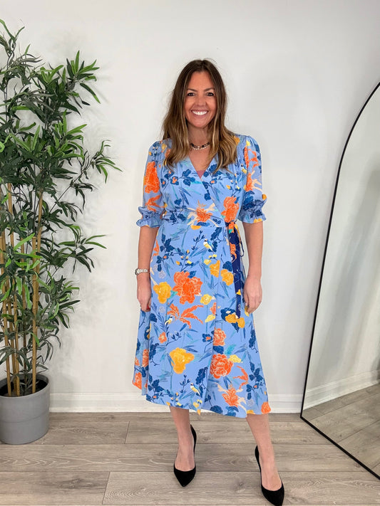 Silk Wrap Dress - Size 12