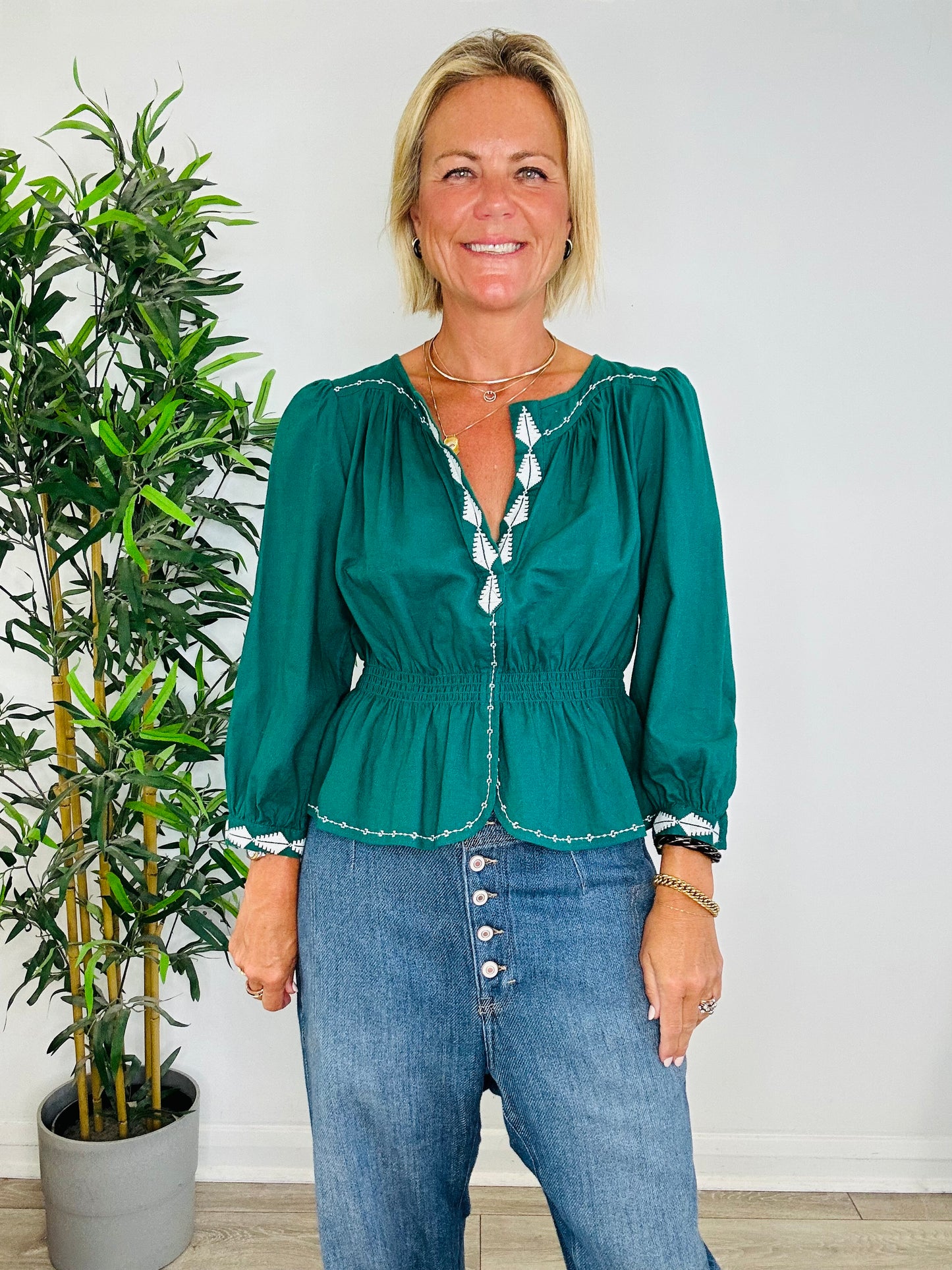 Embroidered Top - Size 0