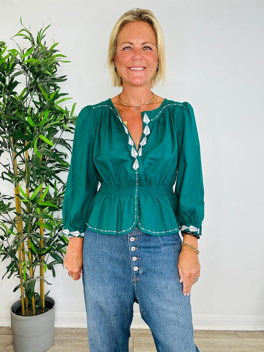 Embroidered Top - Size 0