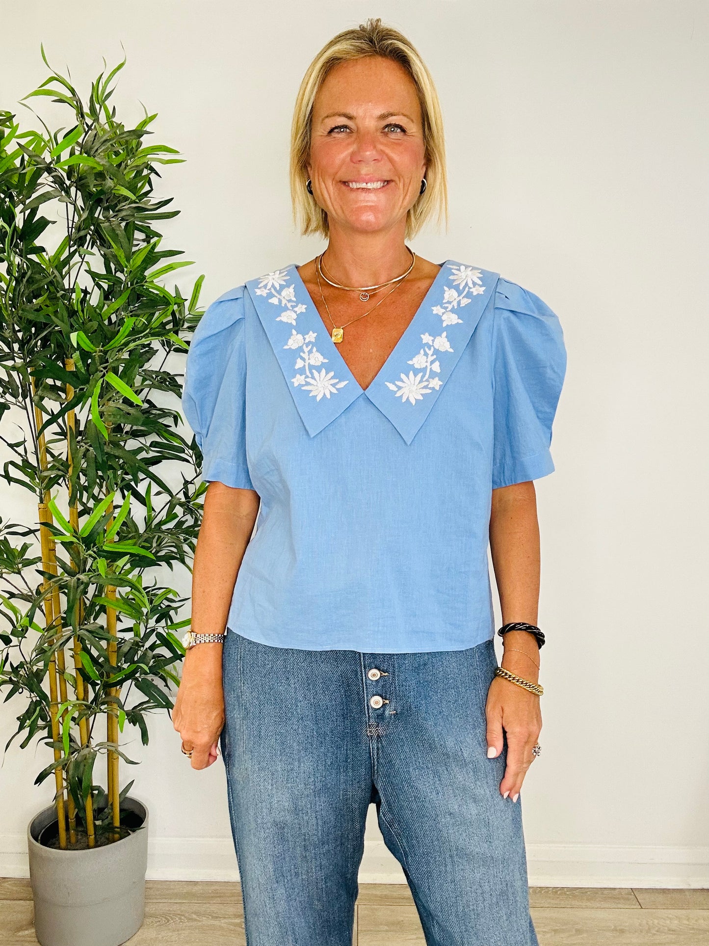 Embroidered Blouse - Size XL