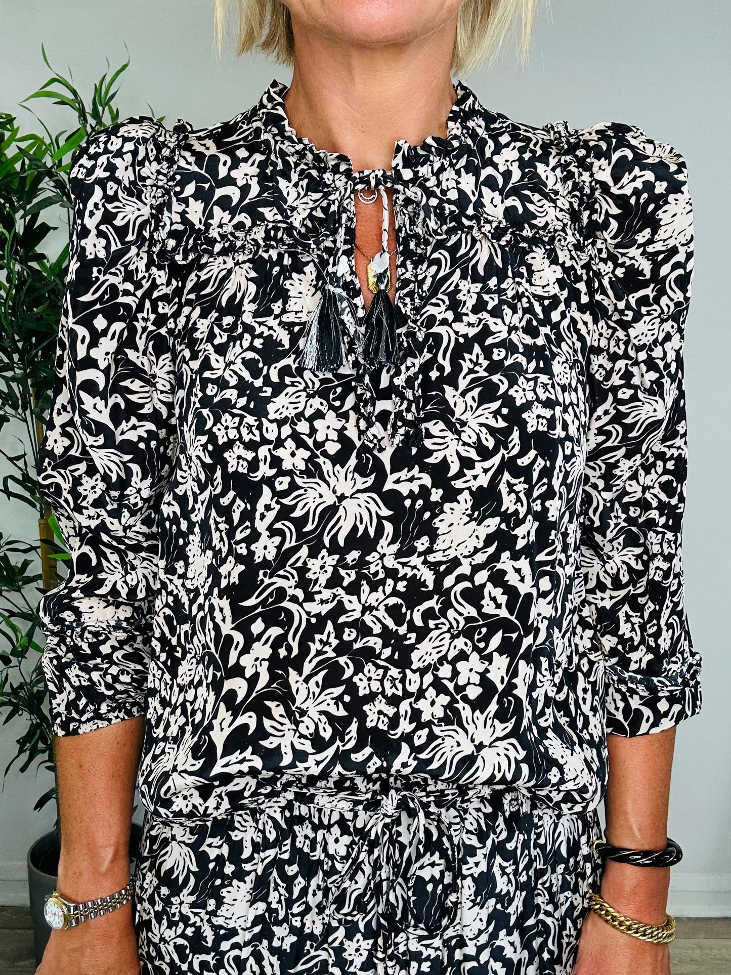 Patterned Top & Skirt Set - Size XS/S