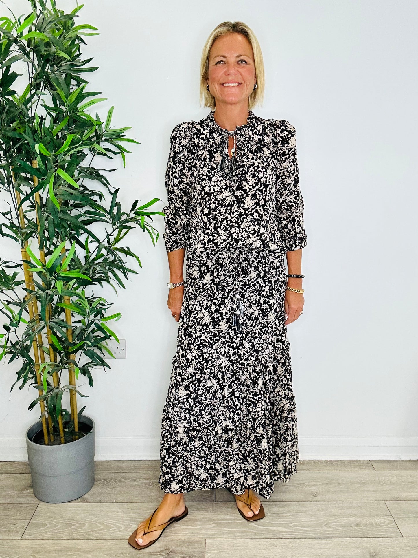 Patterned Top & Skirt Set - Size XS/S