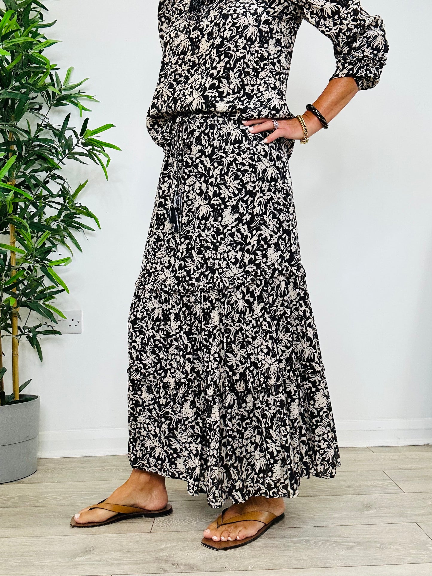 Patterned Top & Skirt Set - Size XS/S