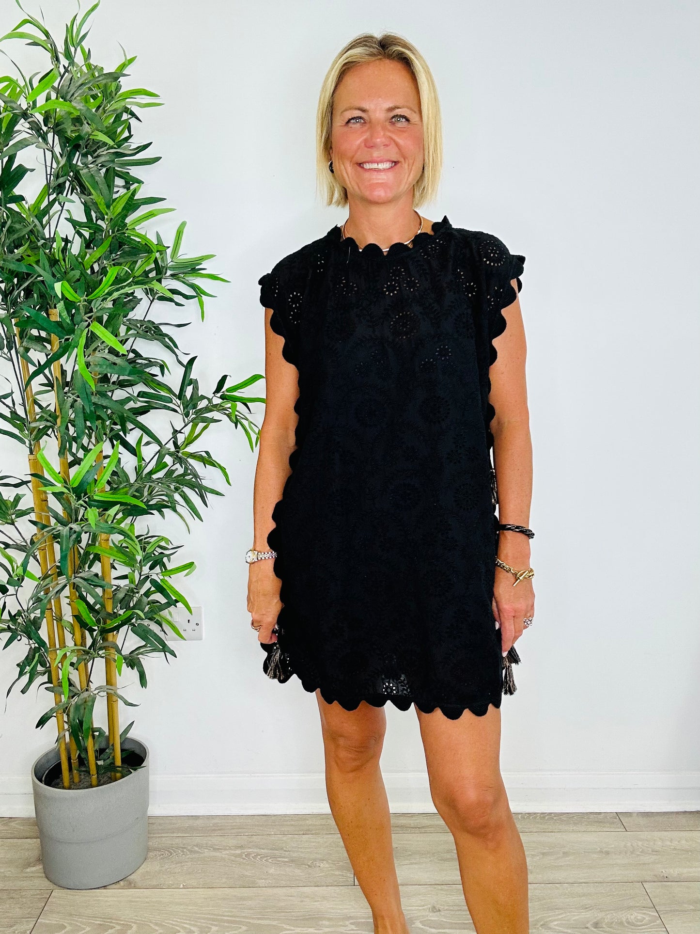 Broderie Tabard Dress - O/S