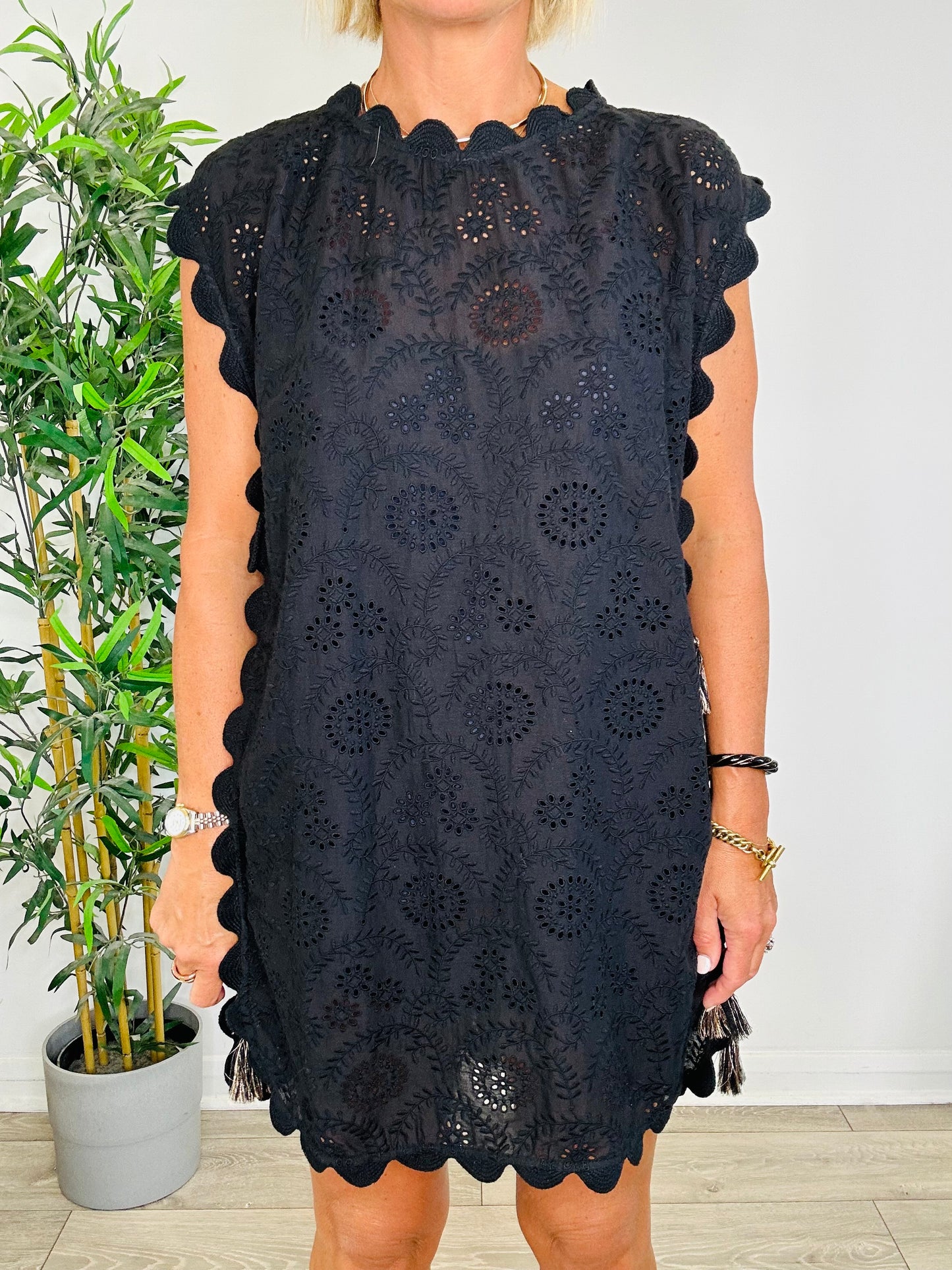Broderie Tabard Dress - O/S