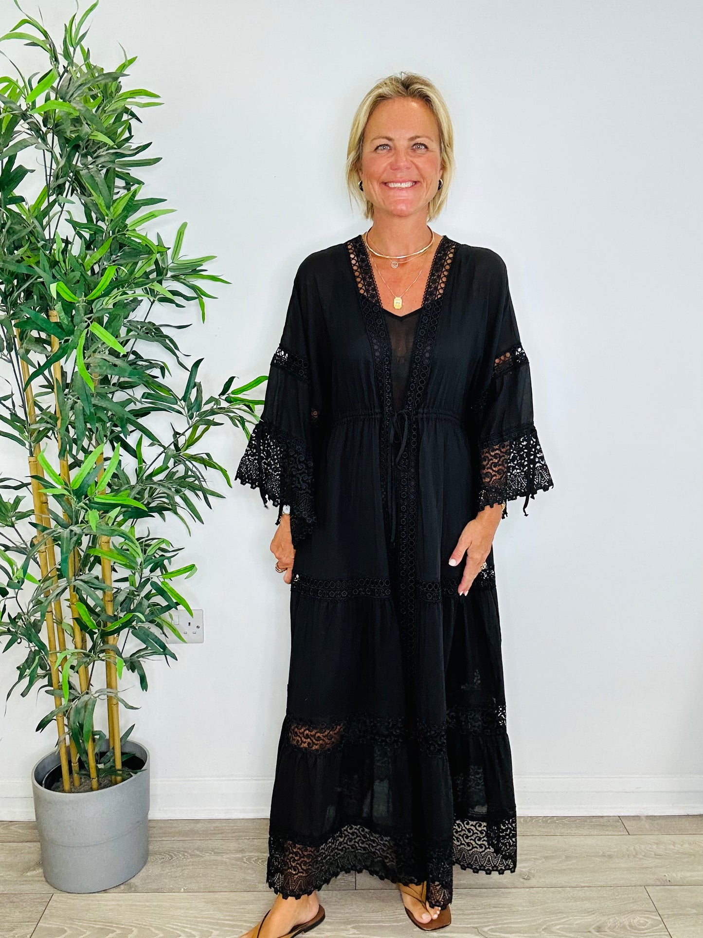 Lace Detail Kaftan - Size S