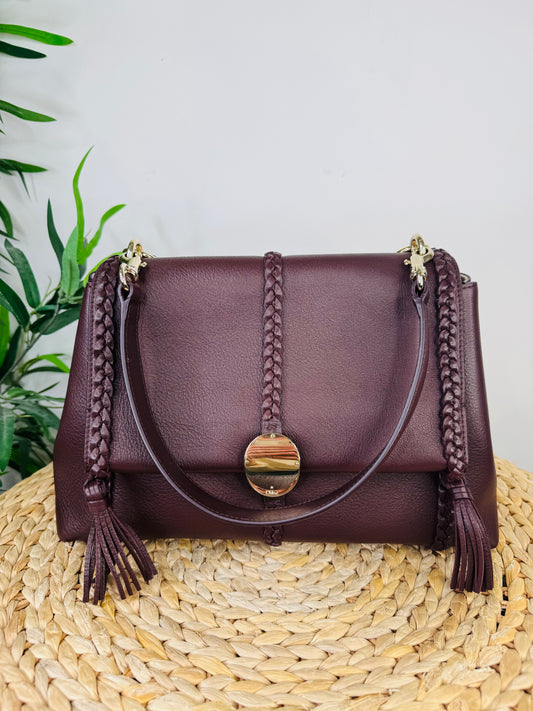 Penelope Medium Leather Shoulder Bag
