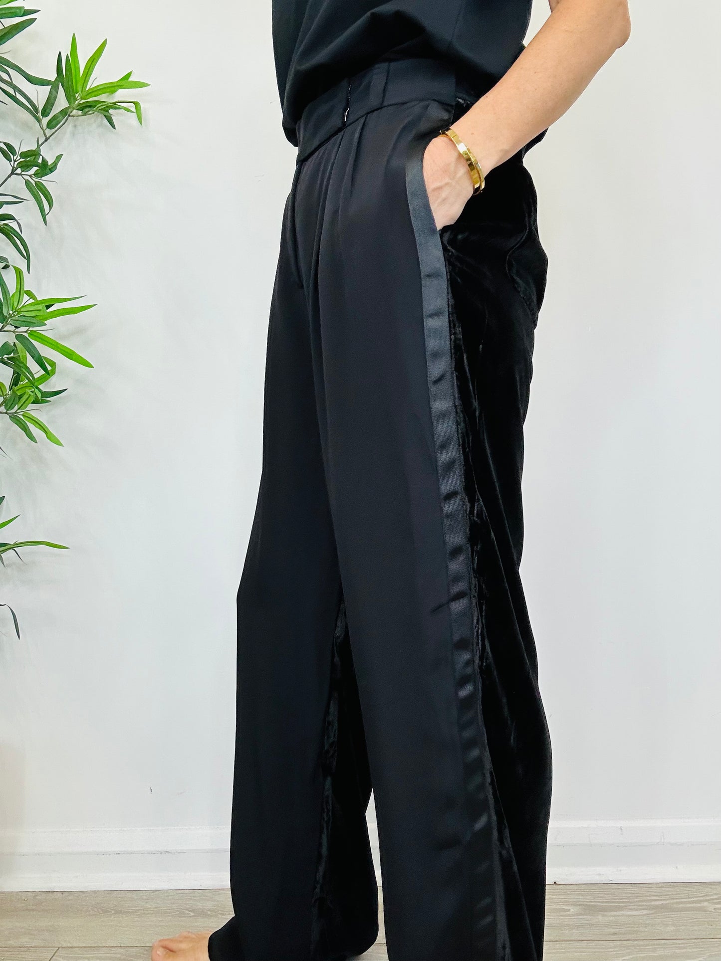 Silk & Velvet Trousers - Size M