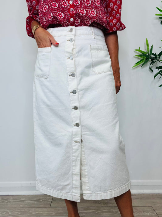 Denim Midi Skirt - Size 31
