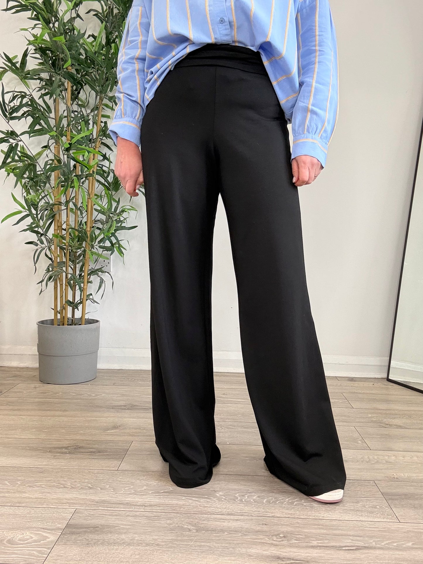 Jersey Wide Leg Trousers - Size 10