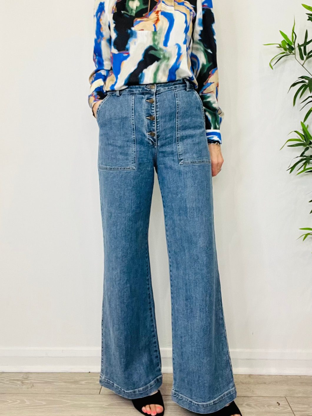 Wide Leg Jeans - Size 12