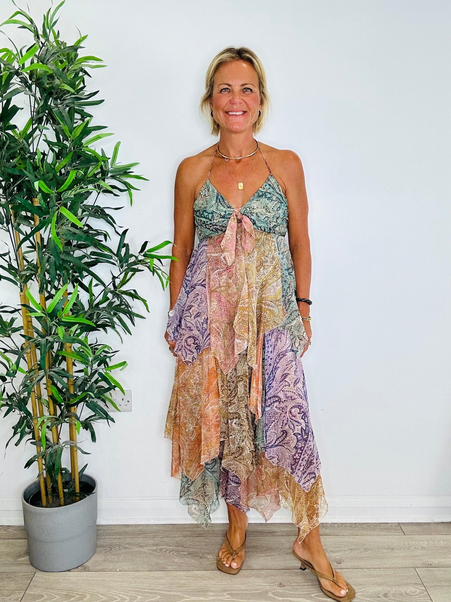 Silk Paisley Print Dress - Size 3