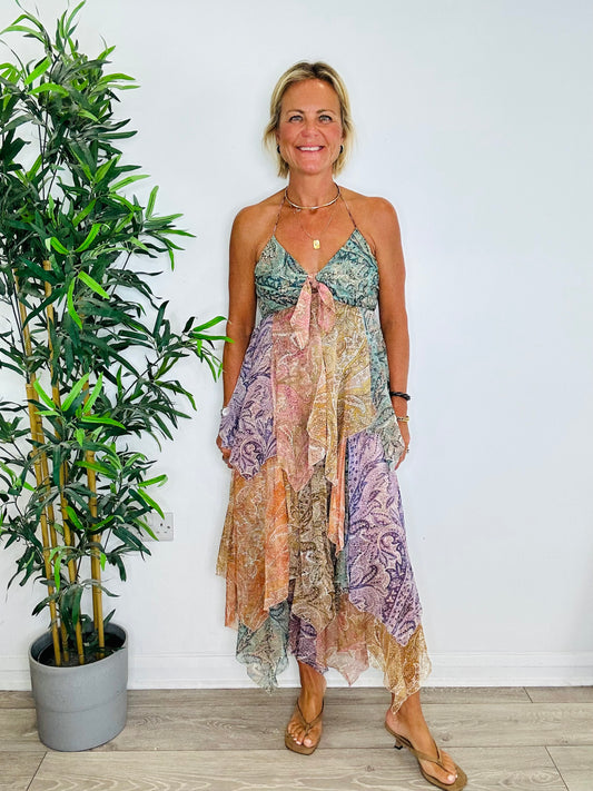 Silk Paisley Print Dress - Size 3