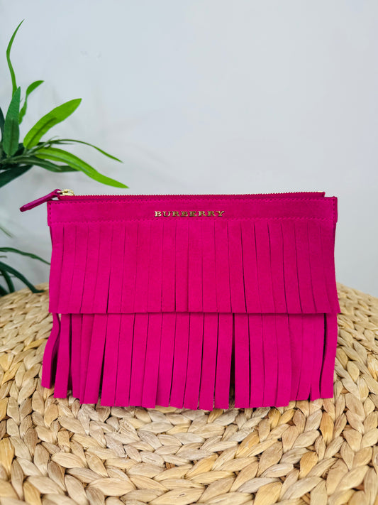 Suede Fringed Pouch