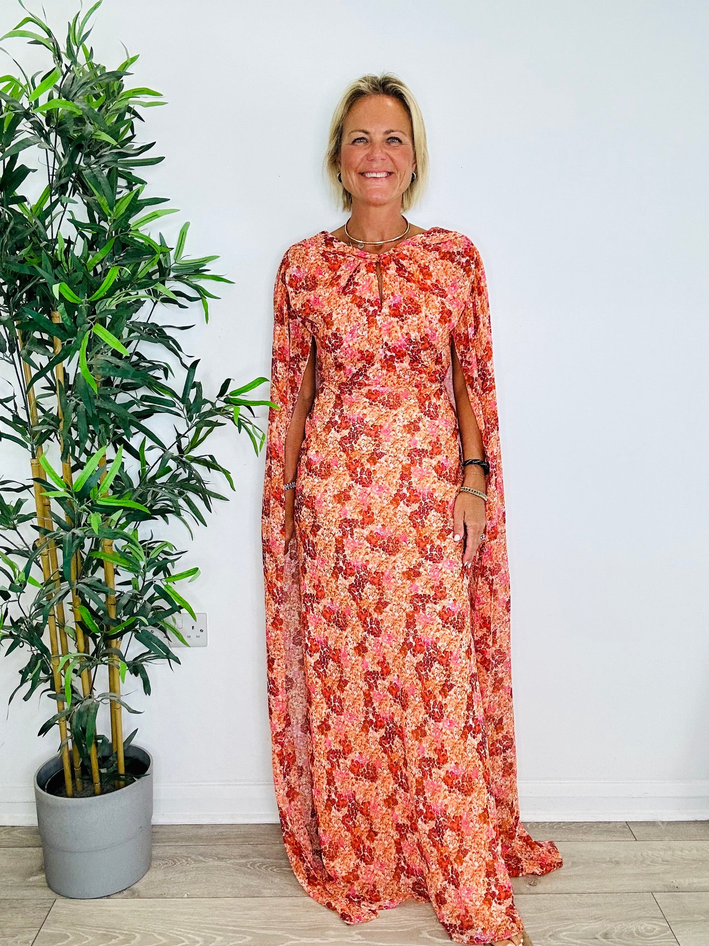 Claudia Cape Dress - Size 8